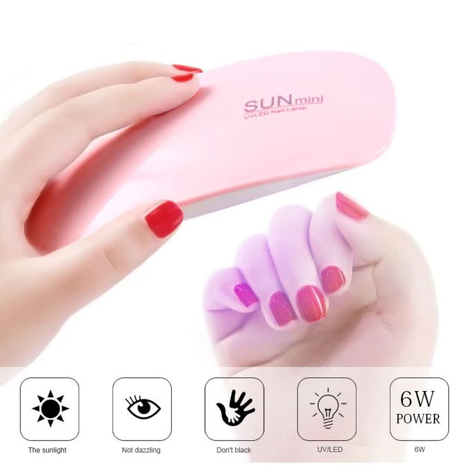 Mini Sèche-Ongles Portable 6W, Lampe de Manucure UV à Usage Domestique