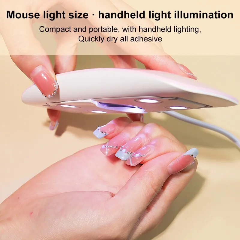 Mini Sèche-Ongles Portable 6W, Lampe de Manucure UV à Usage Domestique