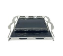 Duo Plateaux Prestige – Miroir Noir – Finition Argentée