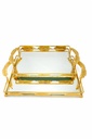 Duo Plateaux Prestige – Miroir Transparent – Dorée