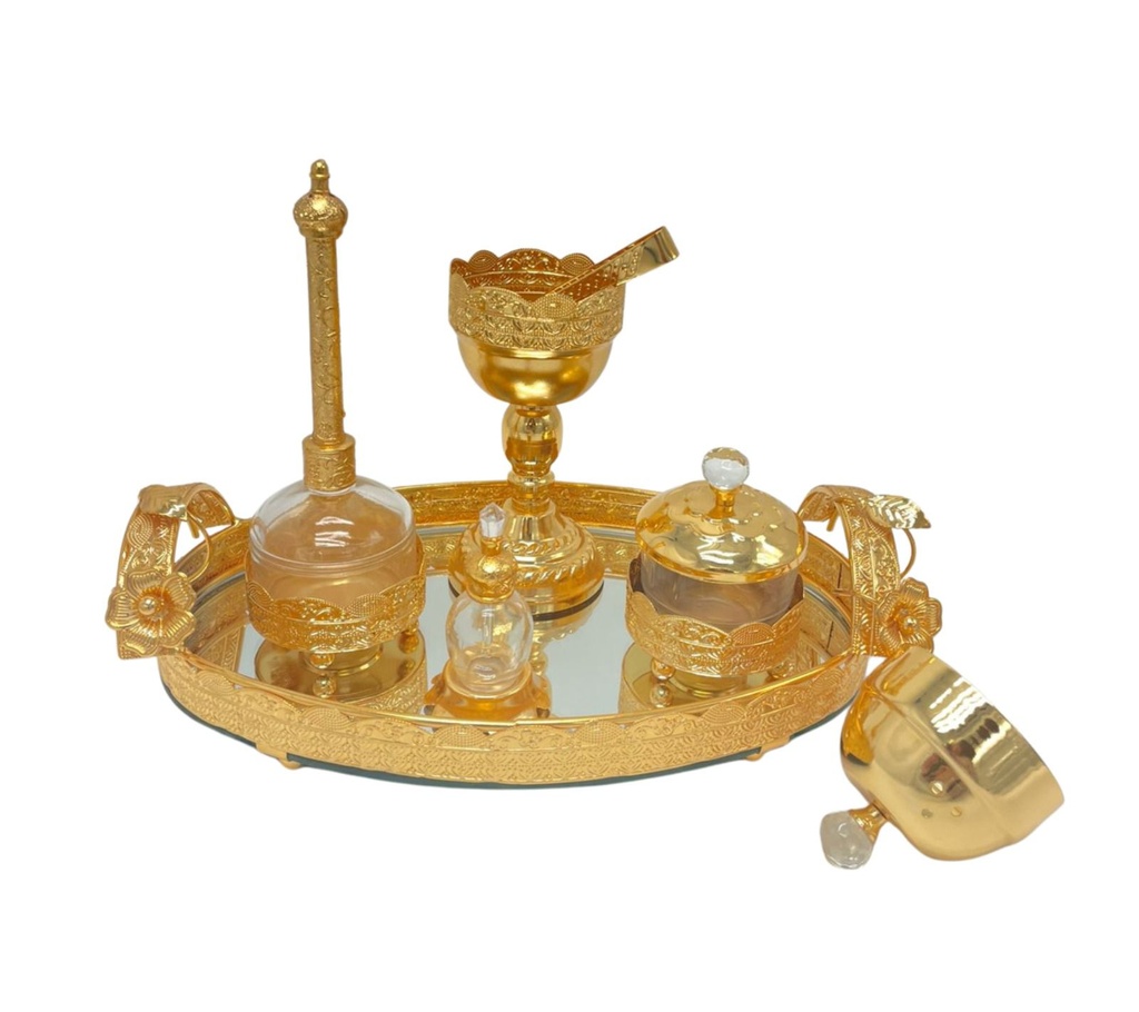 Ensemble encensoir Élégance Royale – Plateau ovale
