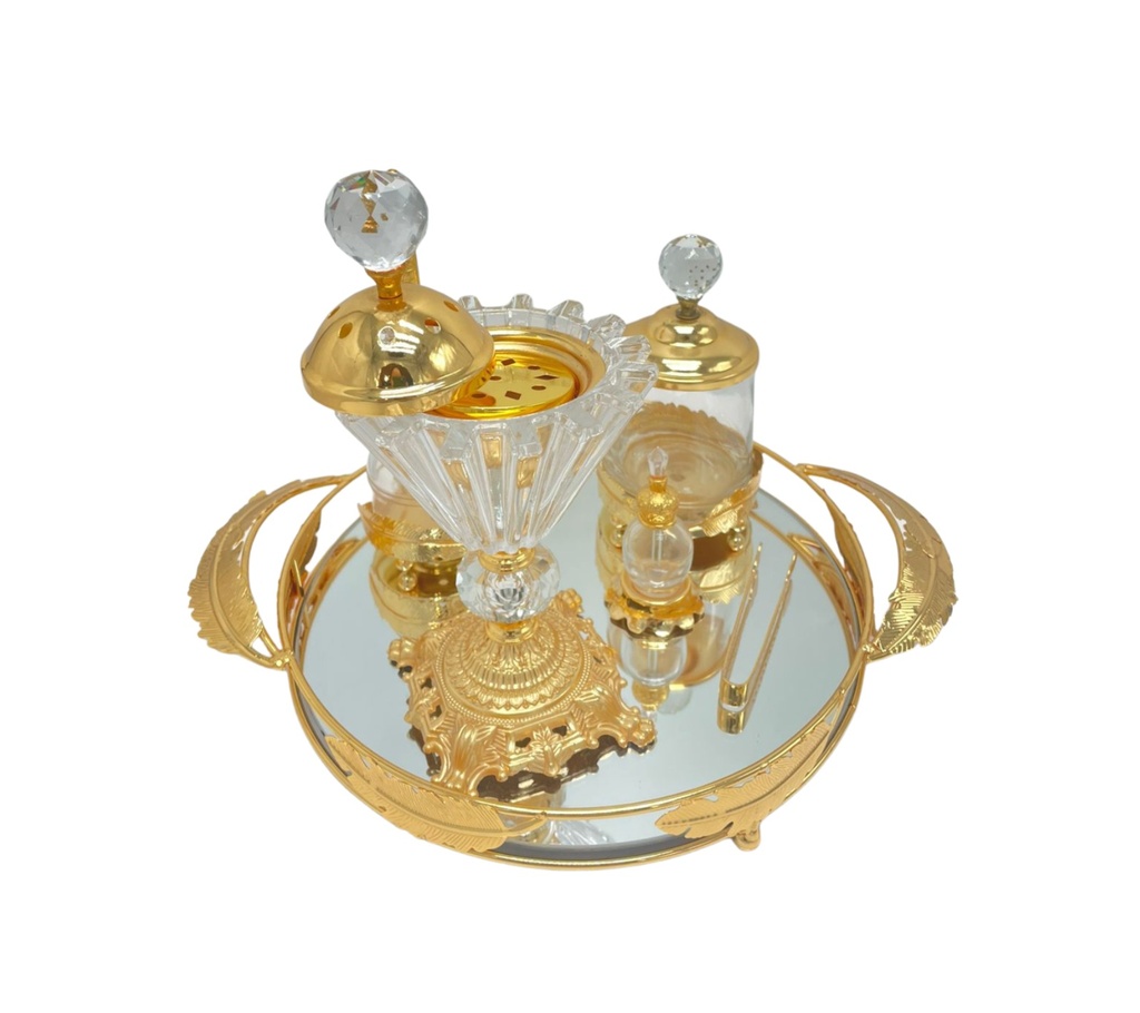 Ensemble encensoir Harmonie Cristal – Plateau rond