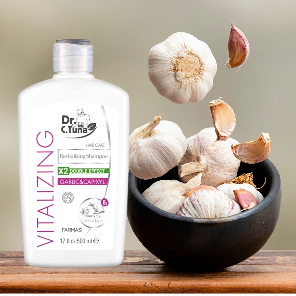 [1000667] FARMASI Dr Tuna Shampoing Vitalizing Garlic 500ml