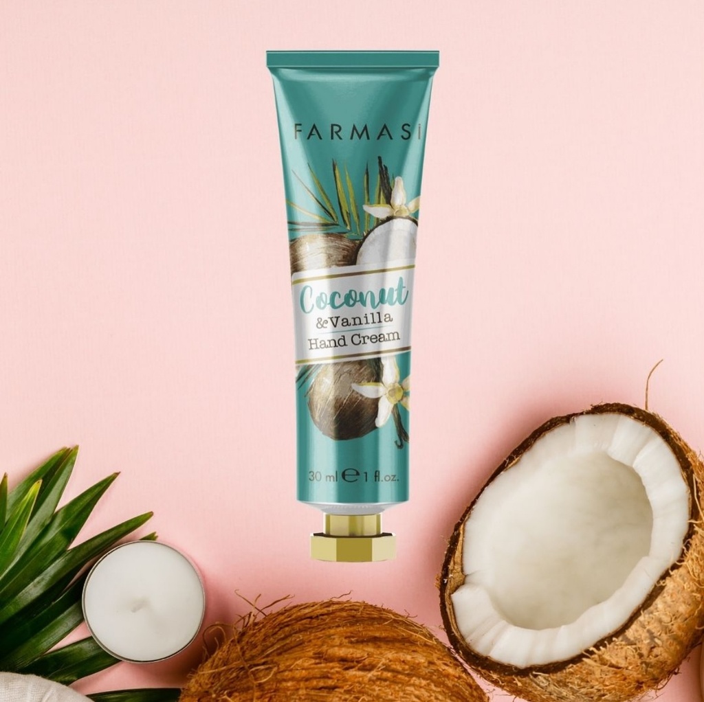 FARMASI Crème Pour Les Mains Coconut Et Vanilla 30ml