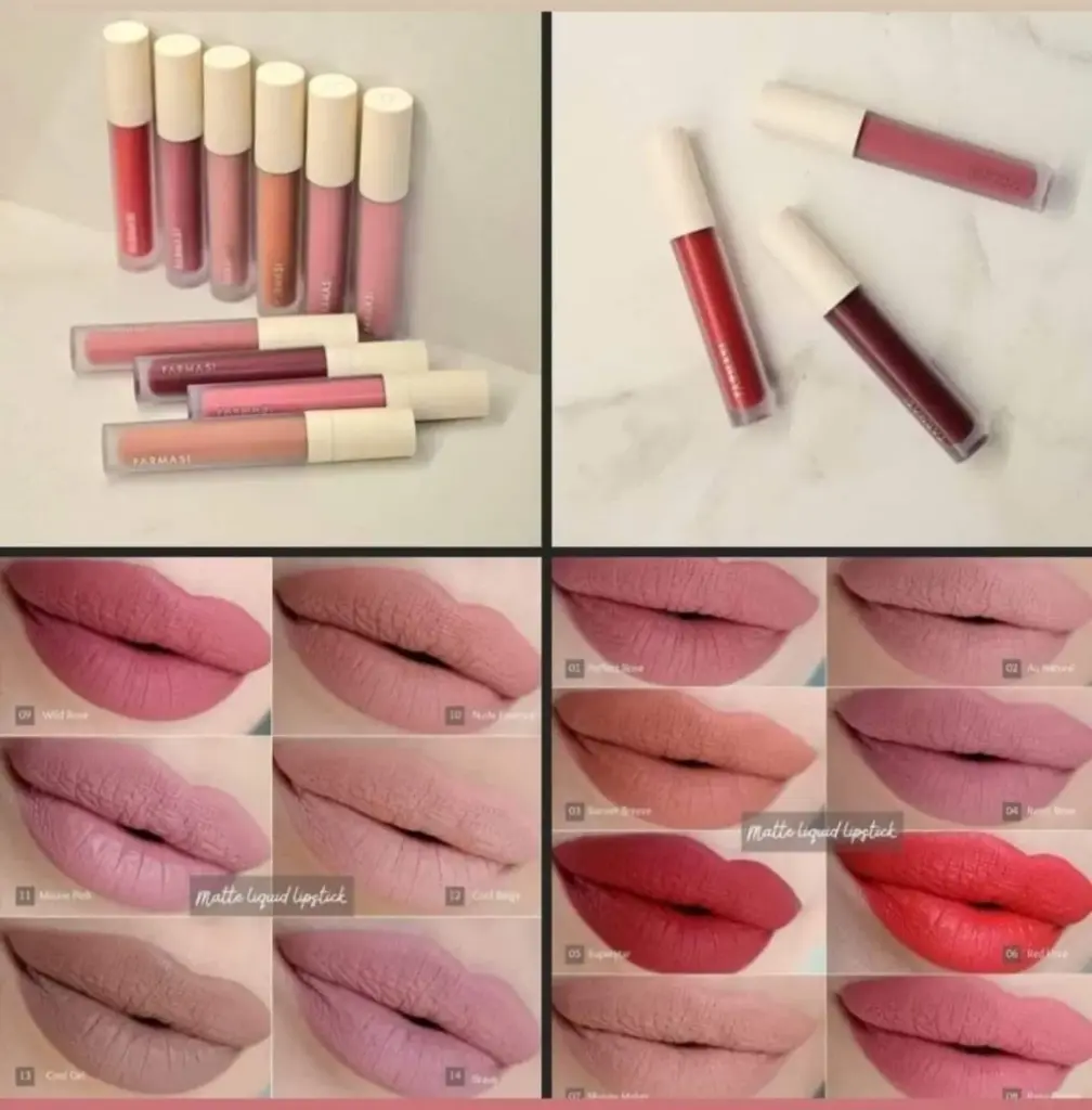 [1001409] FARMASI Rouge A Lèvres Liquide Mat 4ml (01 Pefect Ros)