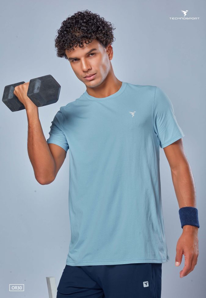 [OR30/6-8-L] TECHNOSPORT MENS BASIC CREWNECK H/S (L)