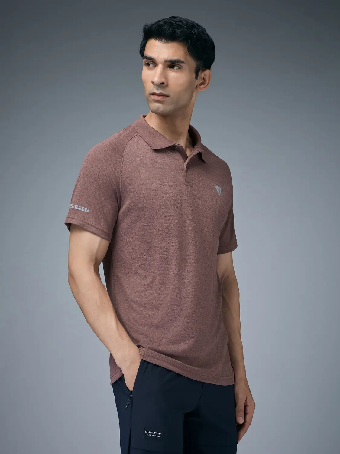 [OR41/8-7-XL] TECHNOSPORT MENS BASIC MELANGE POLO
