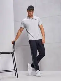 [OR41/8-8-L] TECHNOSPORT MENS BASIC MELANGE POLO (L)