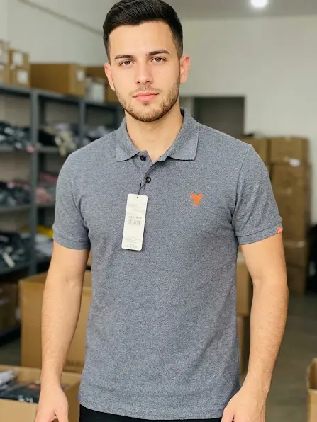 [OR21/9-5-M] TECHNOSPORT MENS BASIC POLO MELANGE (M)