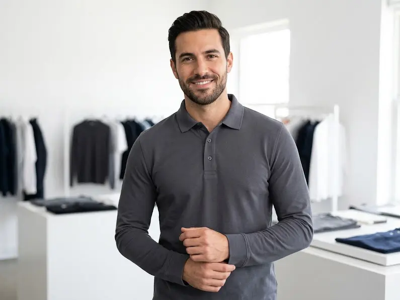 [OR84-5-L] TECHNOSPORT MENS BASIC POLO (L)