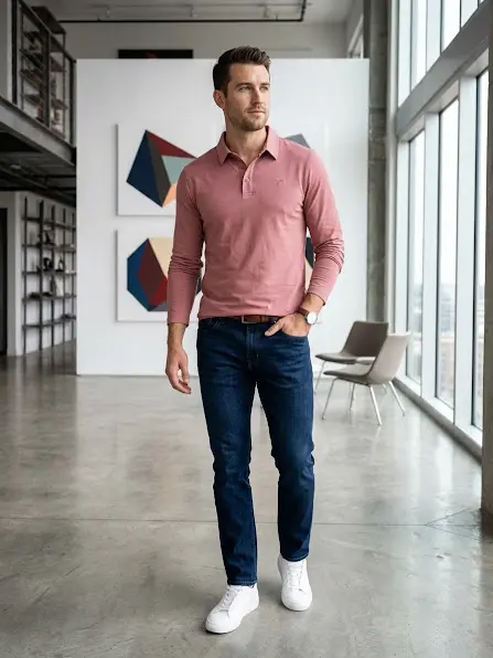 [OR84-6-L] TECHNOSPORT MENS BASIC POLO