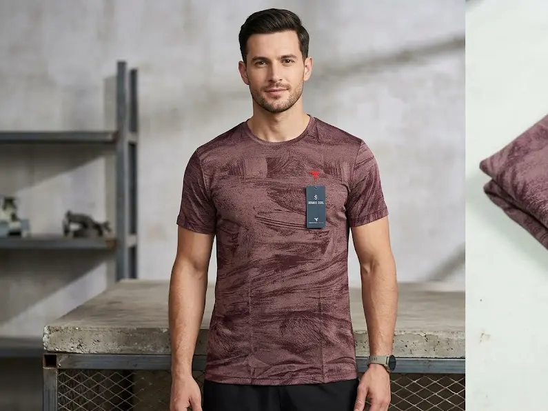 [OR60/23-2-M] TECHNOSPORT MENS JACQUARD CREW NECK (M)