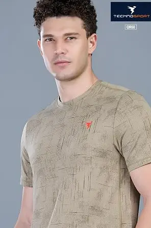 [OR60/23-3-M] TECHNOSPORT MENS JACQUARD CREW NECK (M)