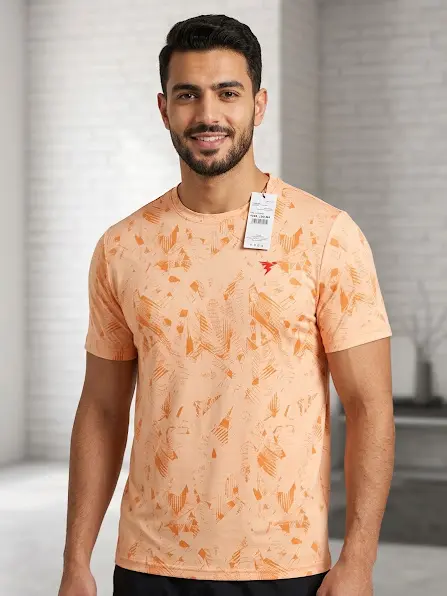 [OR60/23-4-M] TECHNOSPORT MENS JACQUARD CREW NECK (M)