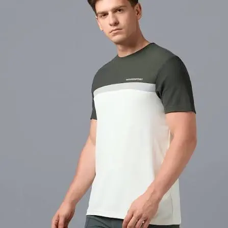 [OR768/3-1-L] TECHNOSPORT MENS COLORBLOCK CREWNECK H/S (L)