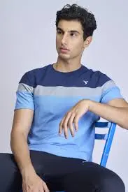 [OR768/3-2-L] TECHNOSPORT MENS COLORBLOCK CREWNECK H/S (L)