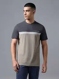 [OR768/3-4-L] TECHNOSPORT MENS COLORBLOCK CREWNECK H/S (L)