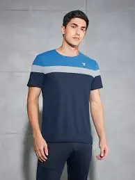 [OR768/3-6-L] TECHNOSPORT MENS COLORBLOCK CREWNECK H/S (L)