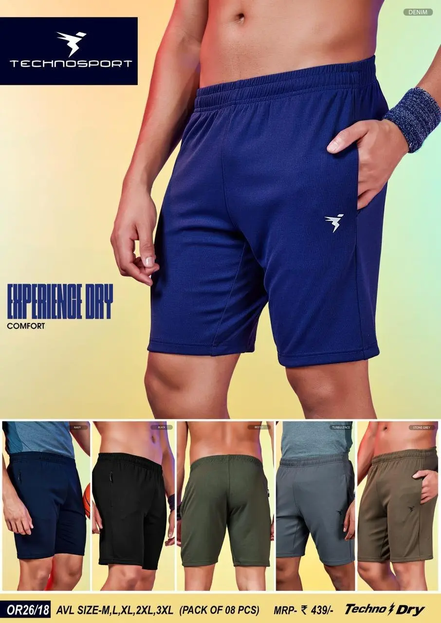 [OR26/25-2-L] TECHNOSPORT MENS BASIC SHORTS