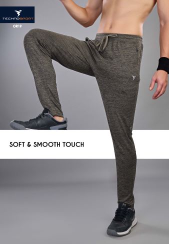 [OR19/93-2-L] TECHNOSPORT MENS BASIC MELANGE TRACKPANT (L)