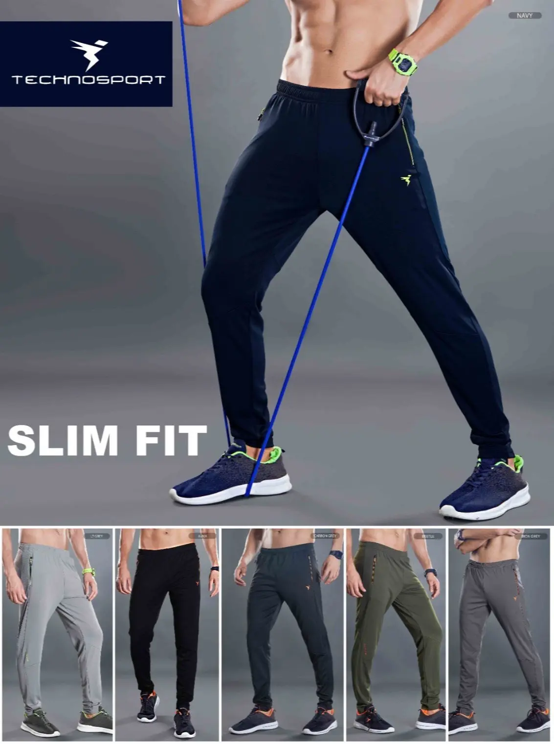 [OR25/147-6-L] TECHNOSPORT MENS BASIC TRACKPANT