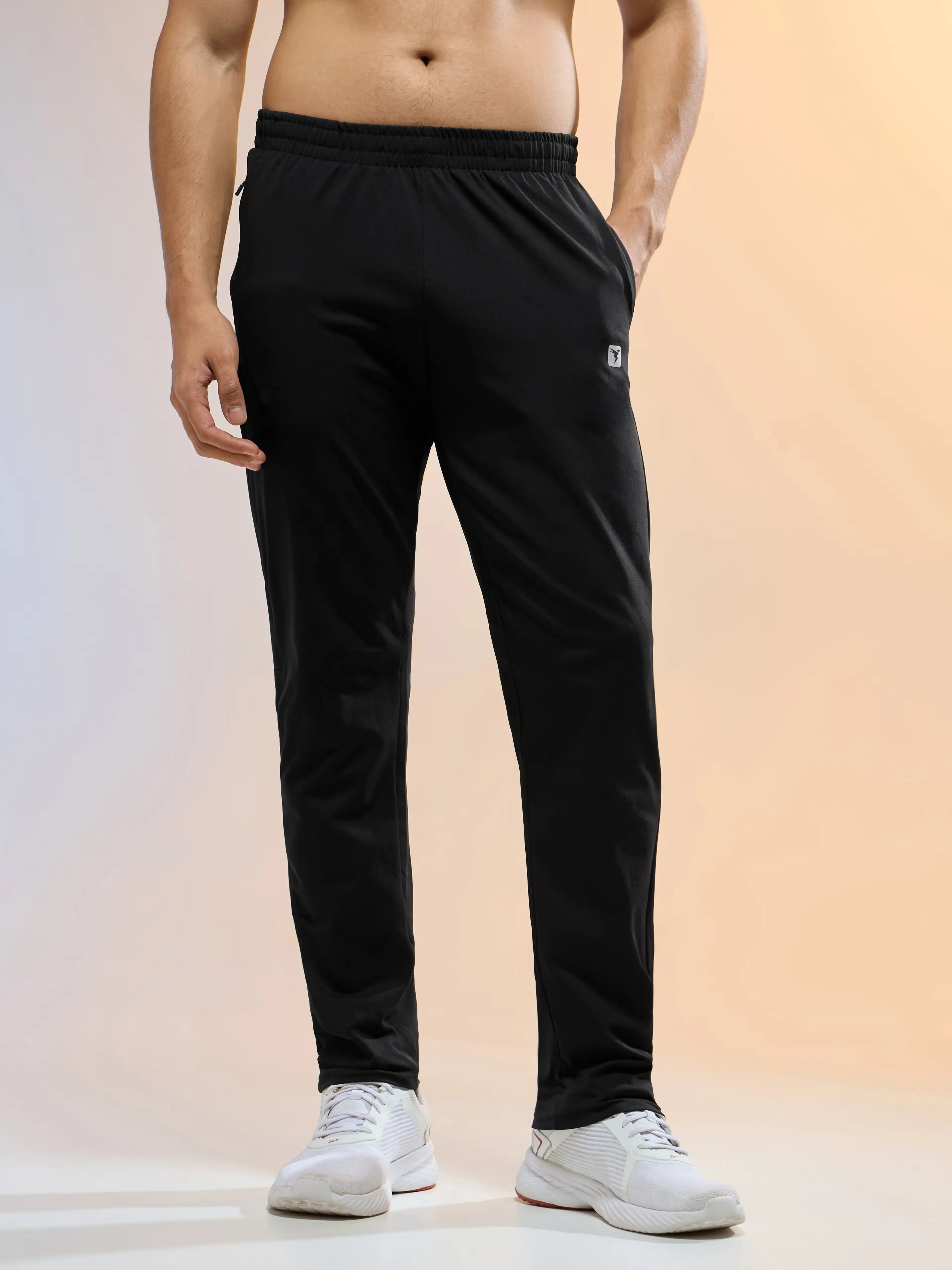 [OR69-1-M] TECHNOSPORT MENS BASIC TRACKPANT - BLACK (M)