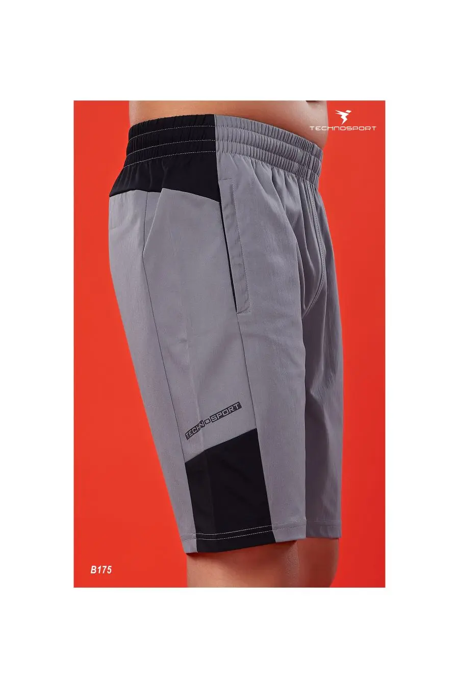 [B175-3-1] TECHNOSPORT BOYS COLORBLOCK SHORTS (8Y)