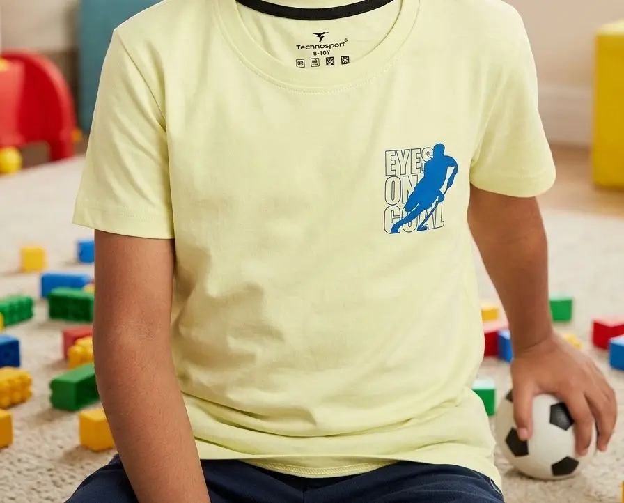 [B163-2-1] TECHNOSPORT BOYS BASIC CREWNECK H/S (8Y)