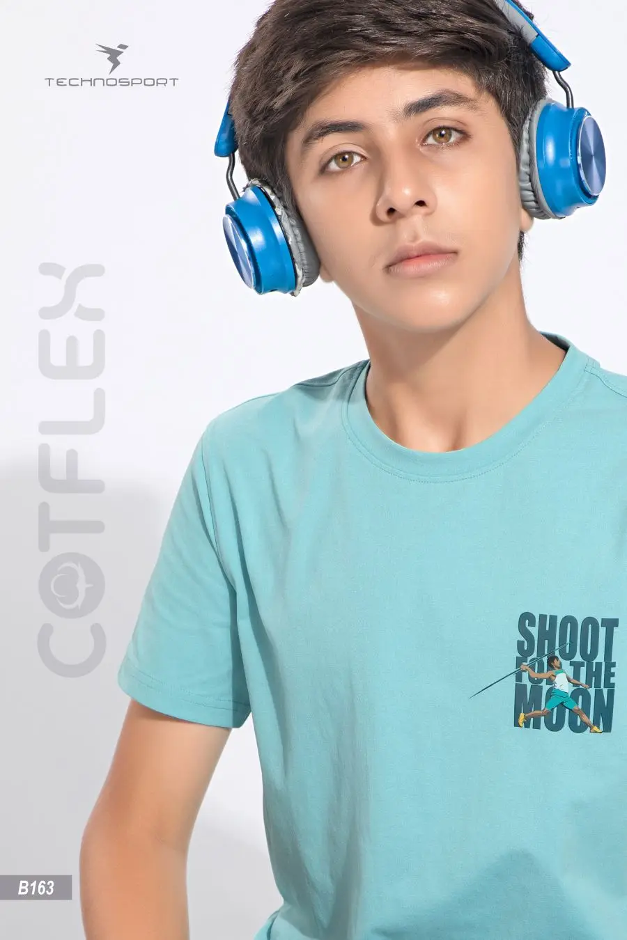[B163-4-1] TECHNOSPORT BOYS BASIC CREWNECK H/S (8Y)