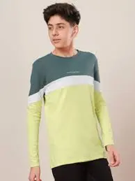 [B171-2-1] TECHNOSPORT BOYS COLORBLOCK CREWNECK (10Y)