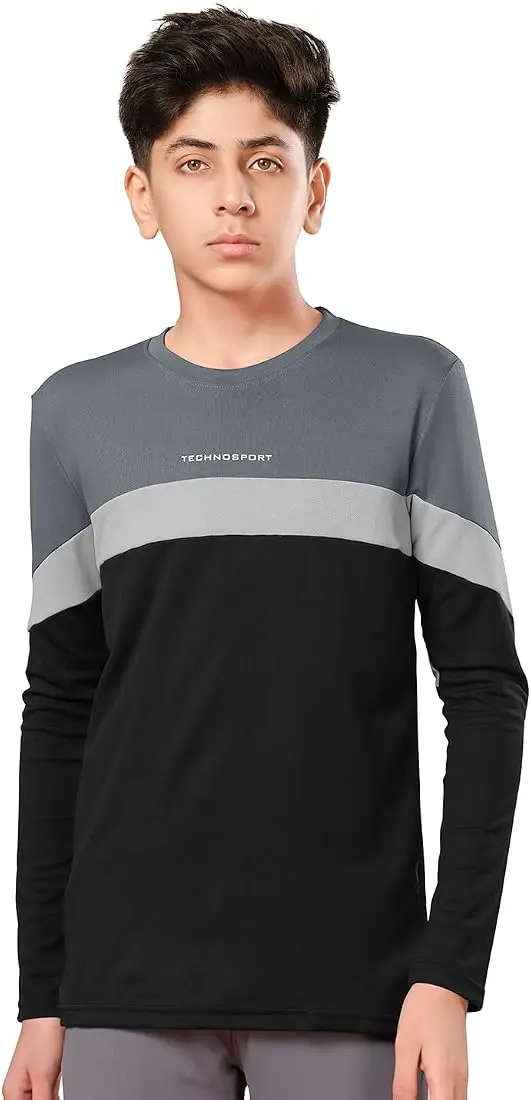 [B171-6-1] TECHNOSPORT BOYS COLORBLOCK CREWNECK (8Y)