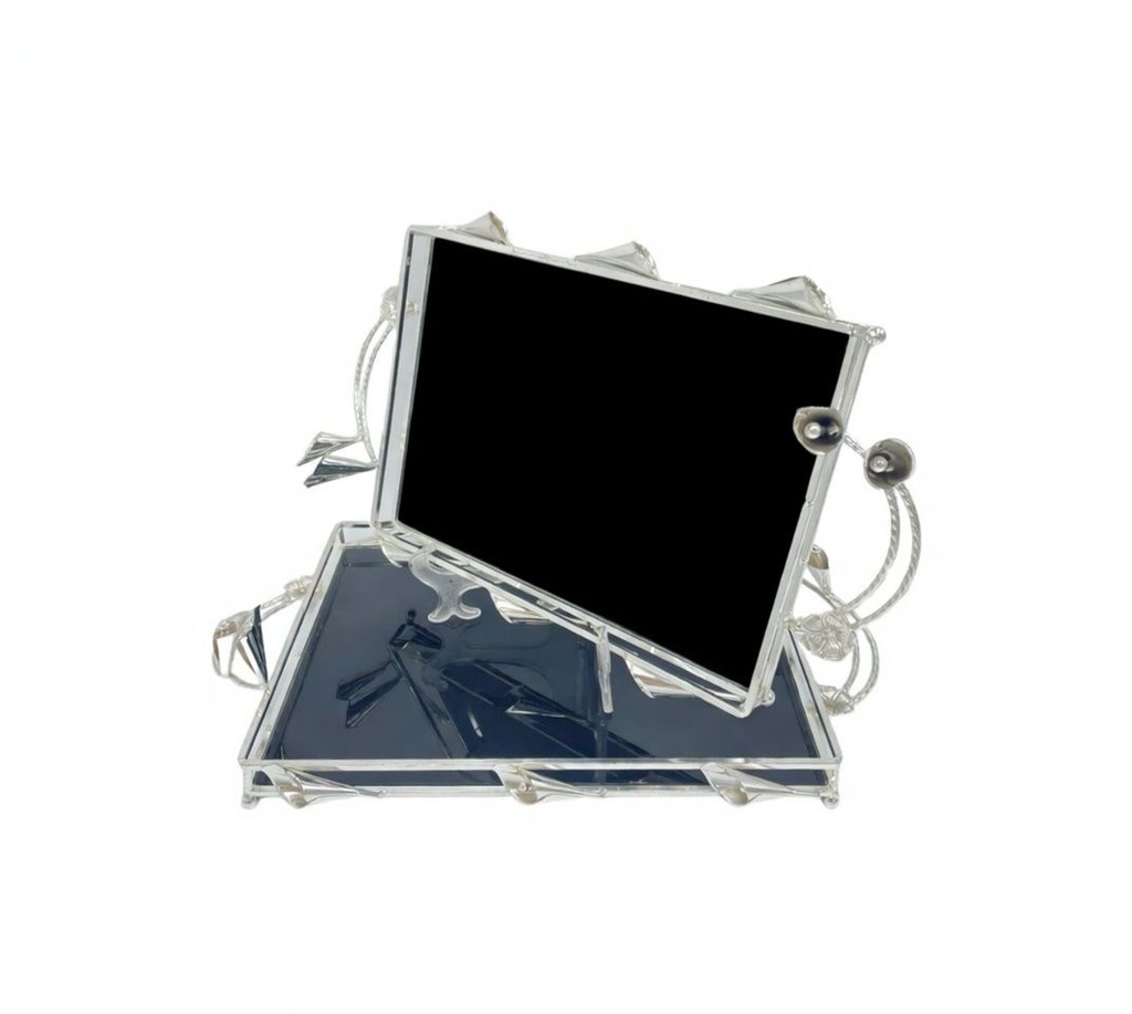 Duo Plateaux Floria – Miroir Noir – Argentée