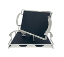 Duo Plateaux Prestige – Miroir Noir – Finition Argentée