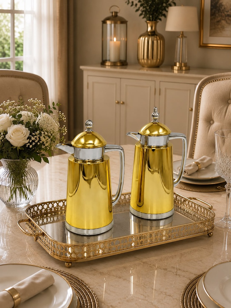 Duo Thermos Celestia – 2 pièces (Doré & Argenté)