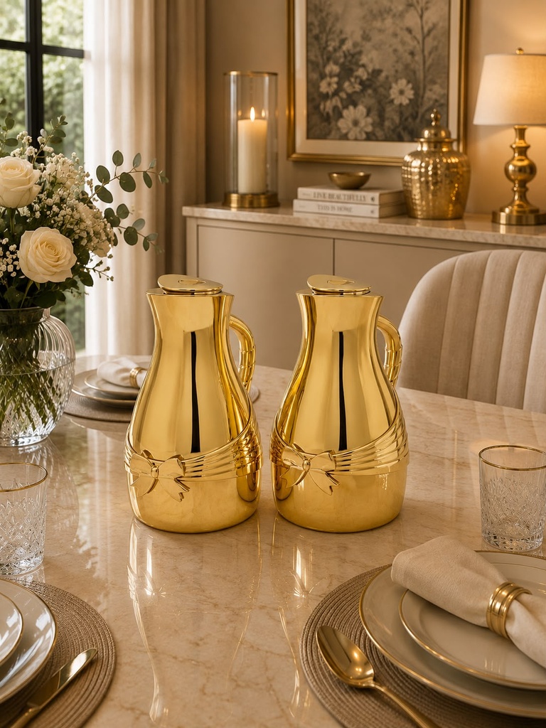 Duo Thermos Luxe – 2 pièces (Doré)