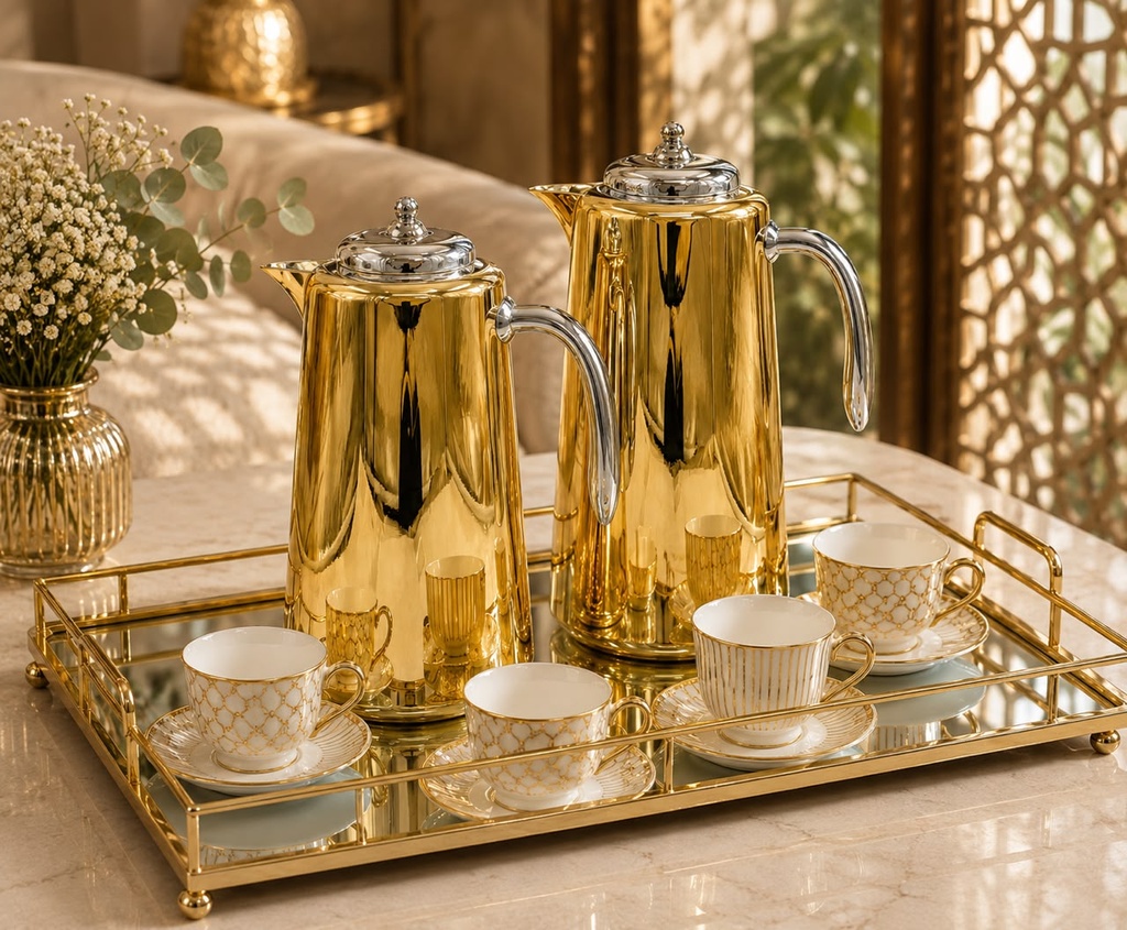 Duo Thermos Rosalya – 2 pièces (Doré & Argenté)