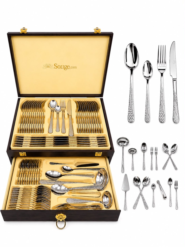 Ménagère Élégance – 72 pièces (Finition Miroir)