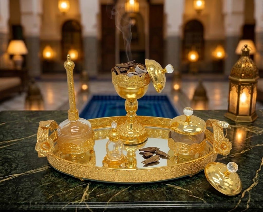 Ensemble encensoir Élégance Royale – Plateau ovale