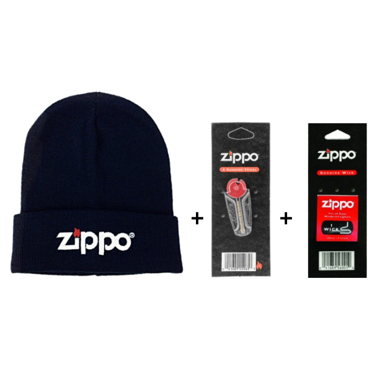 [ZB-Navy - 2406 - 2425] Pack zippo Bonnet Bleu + Pierres et Mêche