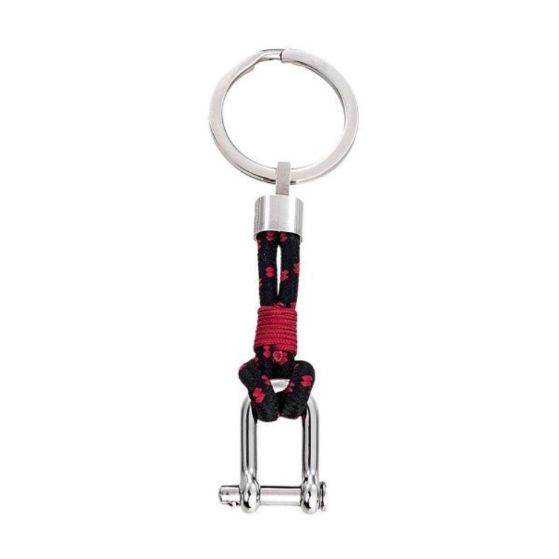 [J-TC855] PORTE-CLES ACIER & CORDE