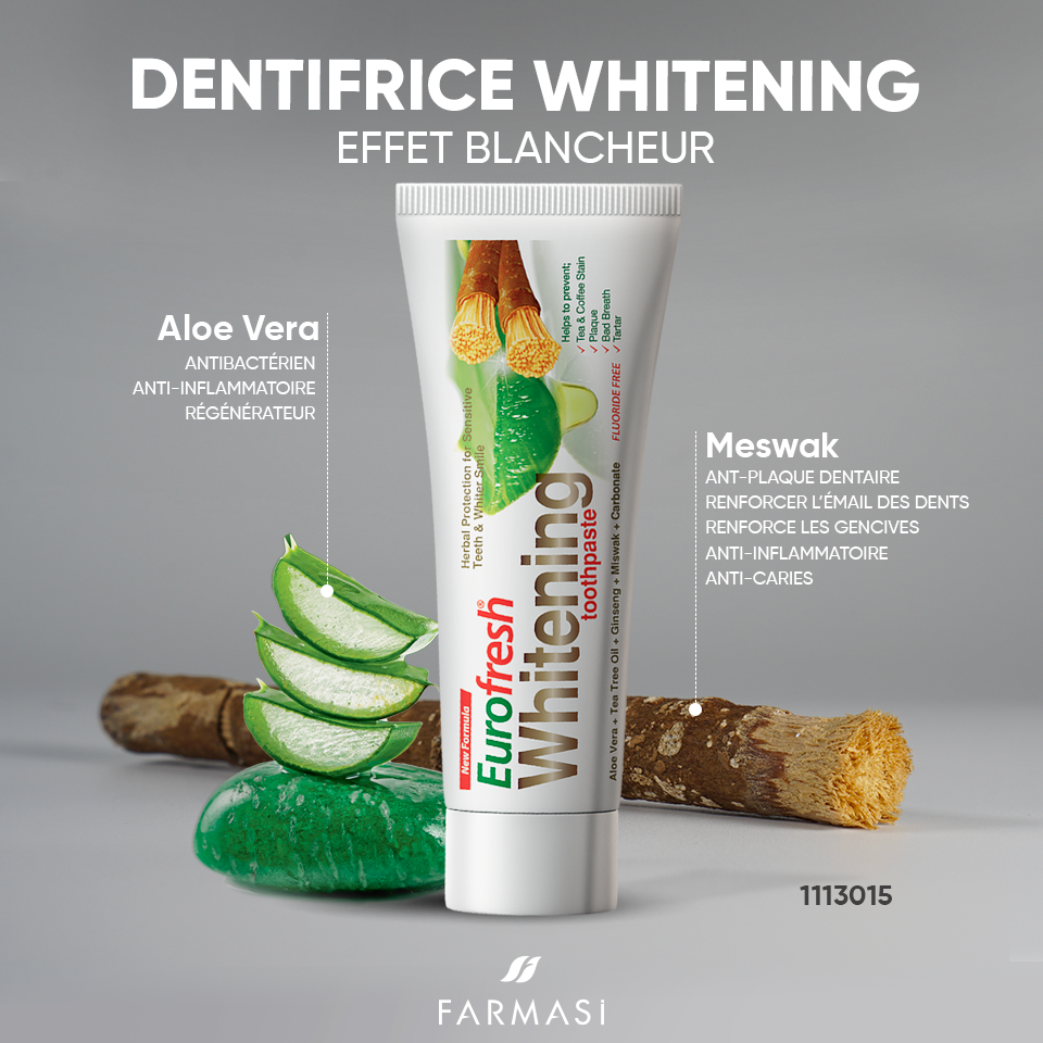 [1113015] FARMASI معجون أسنان Eurofresh Whitening 112غ