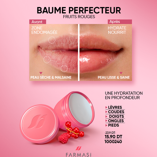 [1000240] FARMASI Perfecting Balm Red Fruit Shine 15ml